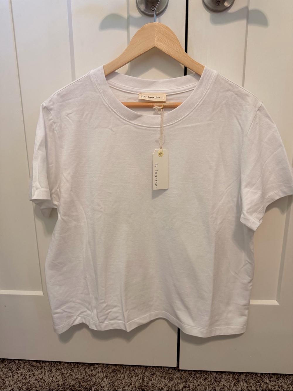 By Together White Short Sleeve Crewneck Tee